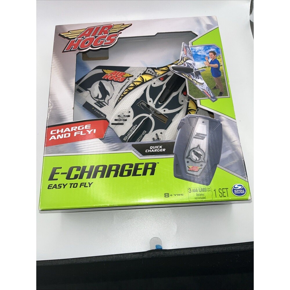 Air Hogs Toys E-Chargers Flying Airplane Shark Pattern